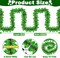 33 Ft St. Patrick's Day Tinsel Garland Decorations Green Gold Shamrock Garland Clover Metallic Streamer Hanging St Patricks Day Decorations for Home Indoor Outdoor Irish Party Supplies